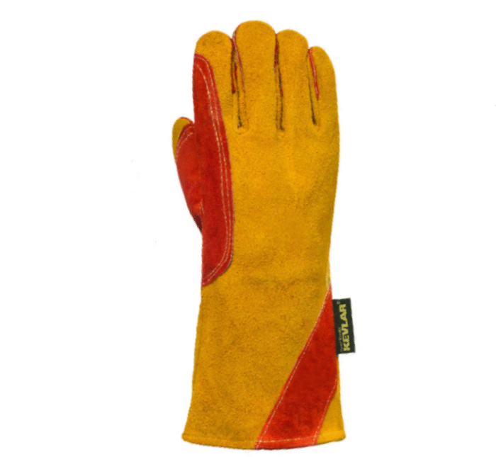 WG-1035-Premium Split Leather Brown Welding Gloves - Image 2